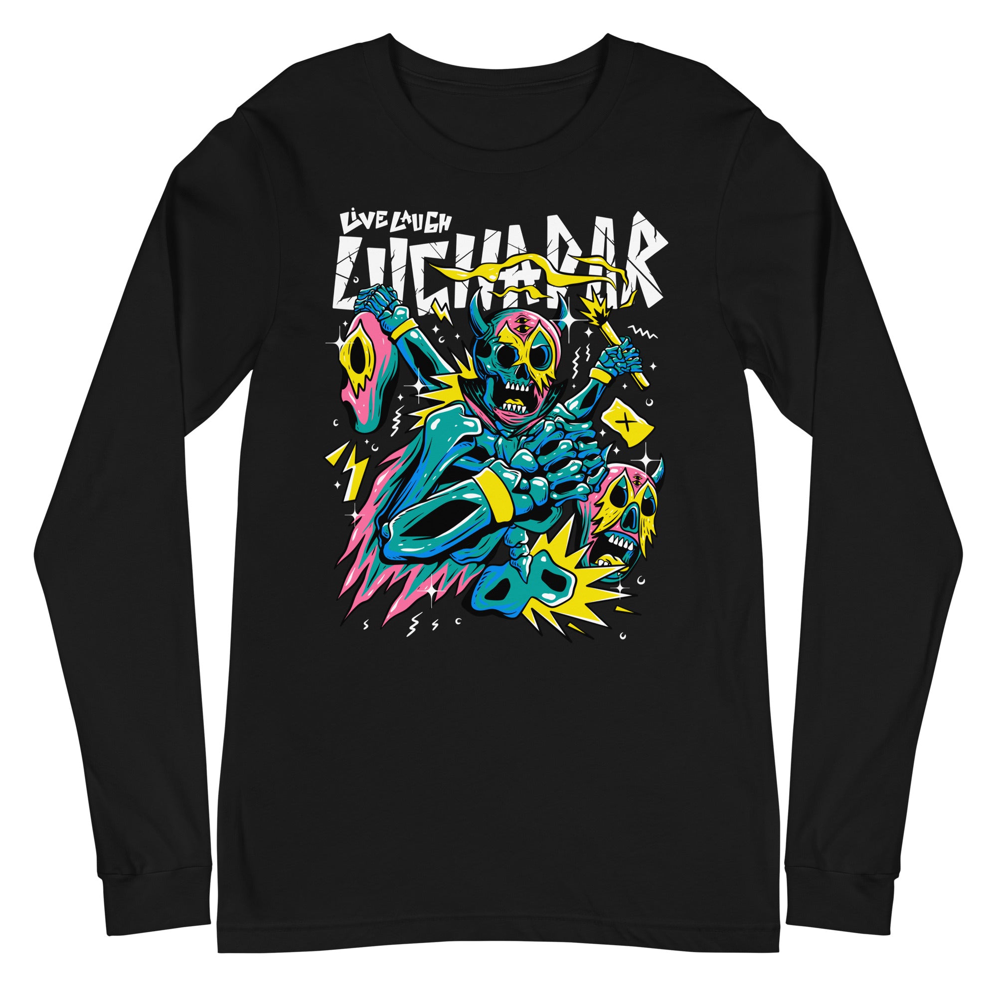 Live, Laugh, Luchador Long Sleeve T-Shirt - ProjectRebelClothing