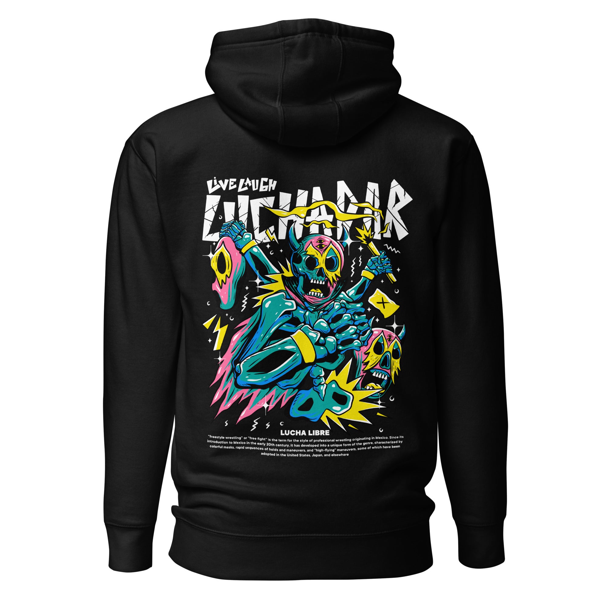 Live, Laugh, Luchador Hoodie - ProjectRebelClothing